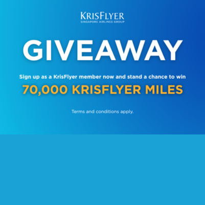 KrisFlyer Enrolment Giveaway Contest
