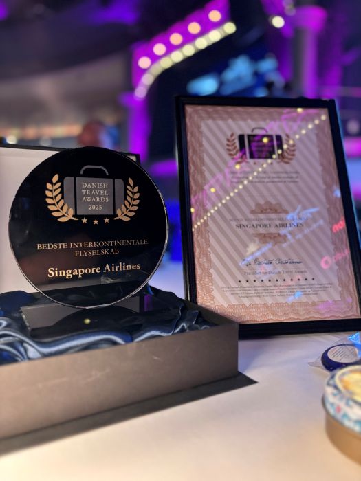 Singapore Airlines wins Danish Travel Award for Best Intercontinental Airline 2025